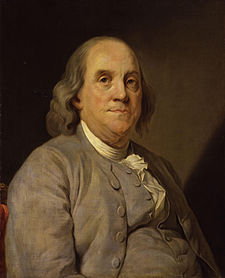 Portrét Benjamina Franklina od Josepha Siffreda Duplessise (cca 1785)
