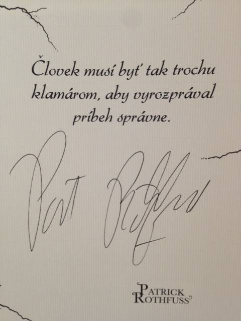 podpis Patricka Rothfussa